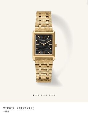 BREDA Virgil (Revival) Gold Bracelet Watch with Black Dial